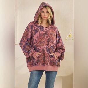 N2 Pink Fleece Hoodie